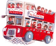 Board the hop-on hop-off buses to explore London 